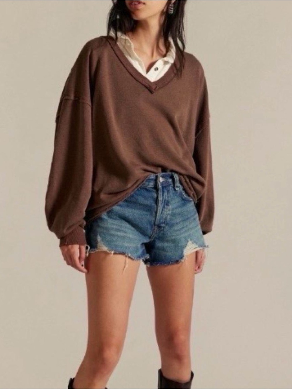 Free people Venice V-Neck  pullover: L